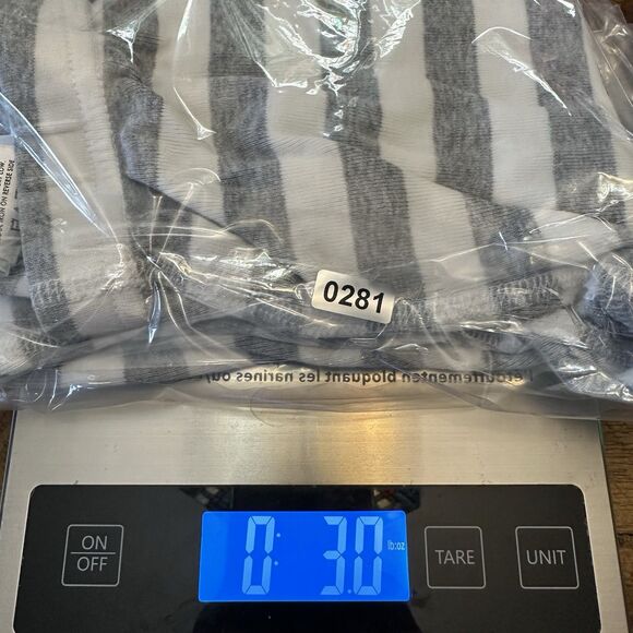 Hanna Andersson Size 3T Long John Pajama Pants Grey White Striped - Picture 4 of 4